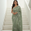 Fancy Pure  Chinon Silk Saree