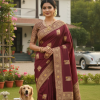 Banaras Soft Semi Silk Beautiful Fancy Saree