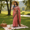Banaras Soft Semi Crunchy Silk Beautiful Fancy Saree