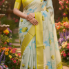 Fancy Pure and Soft Crape  Silk Saree 