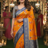Banaras Woven with Minakari Design Very Soft Semi Silk Saree