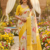 Fancy Pure and Soft Crape  Silk Saree 