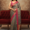 Banaras Soft Semi Crunchy Silk Beautiful Fancy Saree