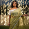 Tissue Saree with Samosa Border
