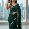 Fancy Soft and Light Weight Jimmy Chu  Work Saree