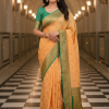 Kanjivaram Semi Silk Copper Zari Saree 