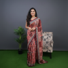 Soft and Light Weight Pure Linen Kalamkari Saree .