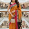 Printed Tussar Silk Saree