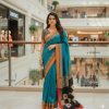 Printed Tussar Silk Saree