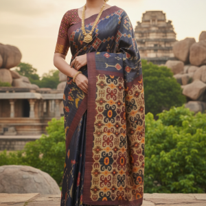 Pochampalli Print Fancy Silk Saree